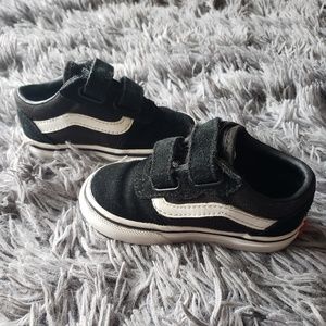 Vans off the wall black toddler sneakers